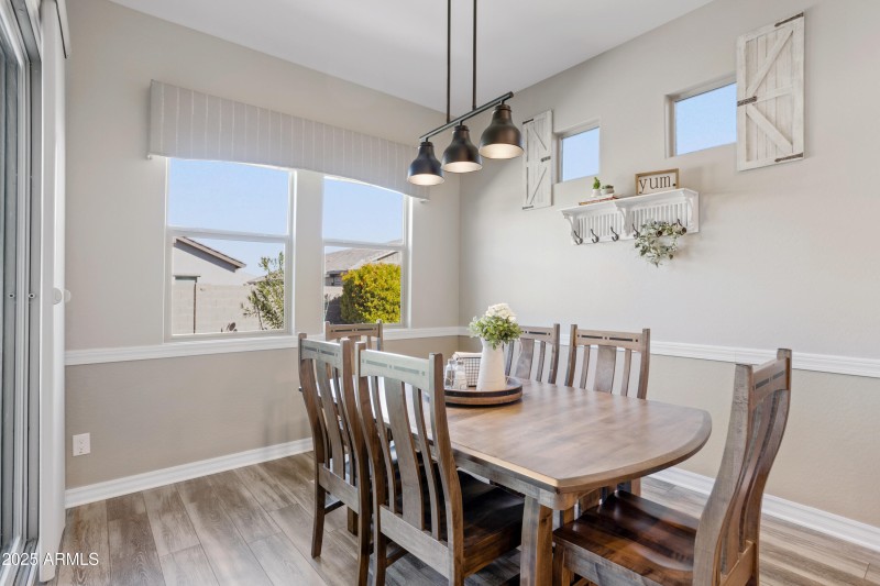 Eat in Dining with Pendant Lighting