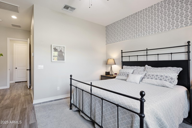 Designer Wallpaper in Master Bedroom