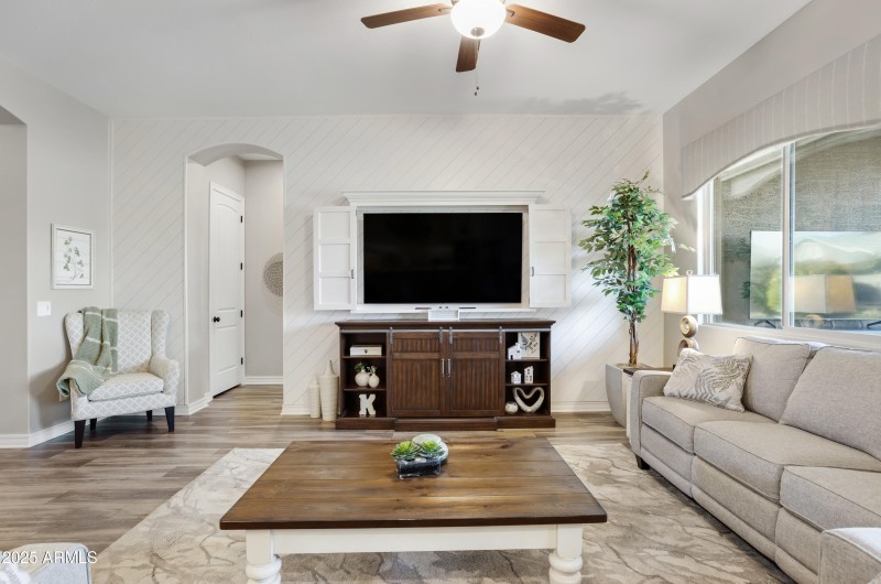 Open Cabinet Doors to TV