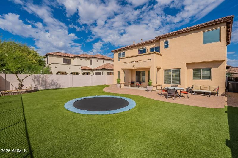 built in trampoline