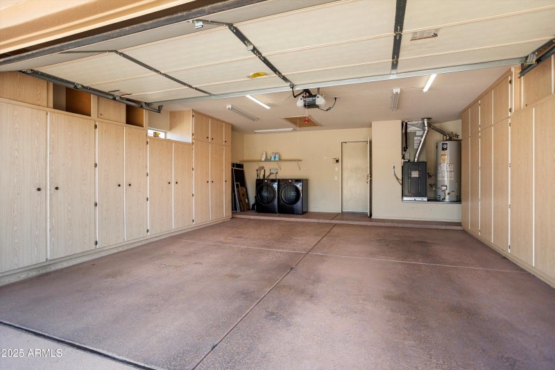 28-2-Car garage w/load of cabinets
