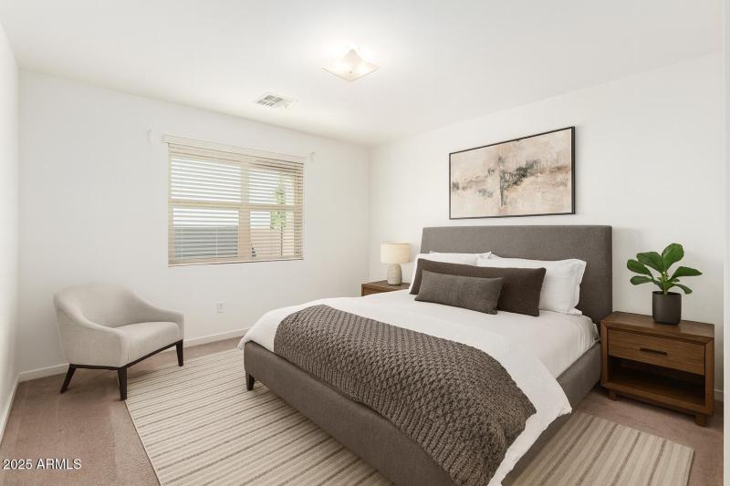 Bedroom digitally staged