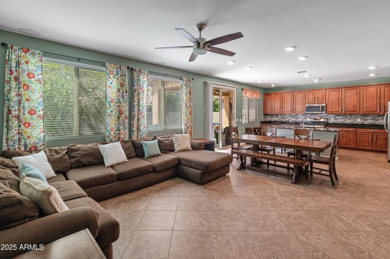 Family room open to Kitchen