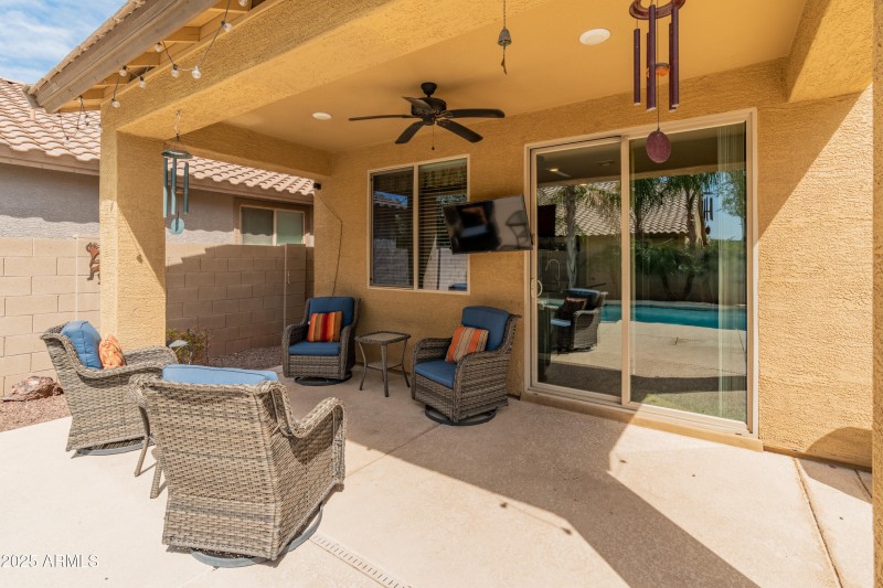 Patio Door has automatic closer