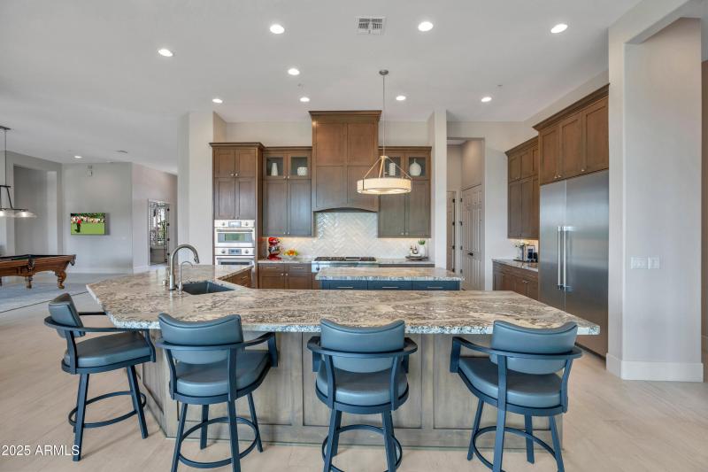 Generous custom cabinetry