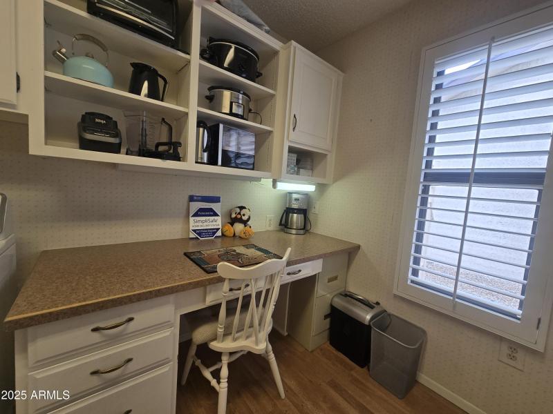Desk in utility