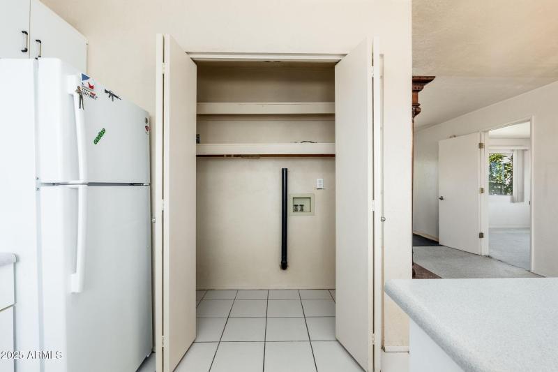 Water Heater and W/D closet