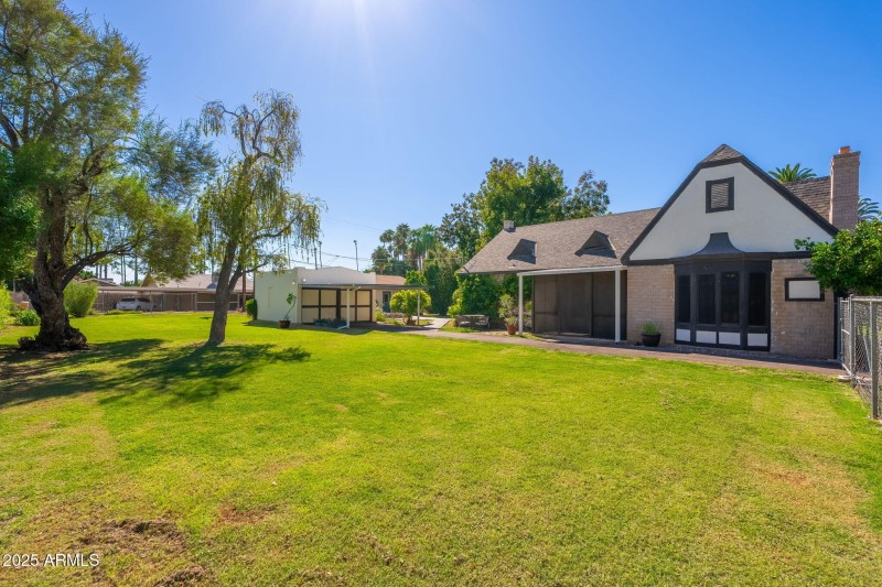 Large east side yard