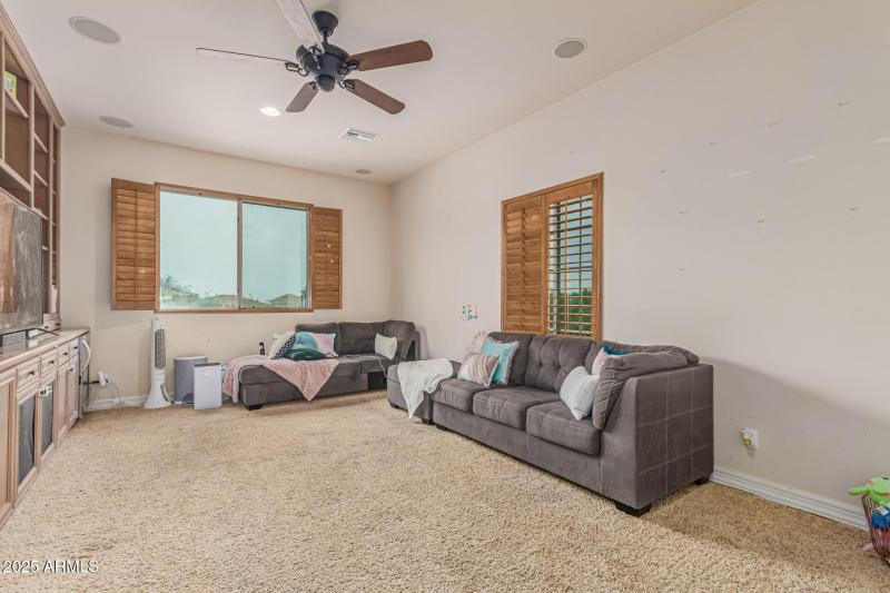 bonus media/game room upstairs