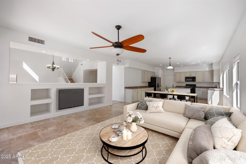 Family Room-Virtually Staged