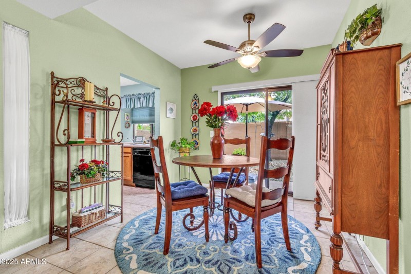 Bright dining area
