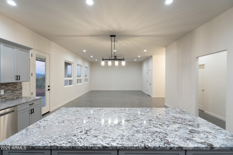 kitchen into living room