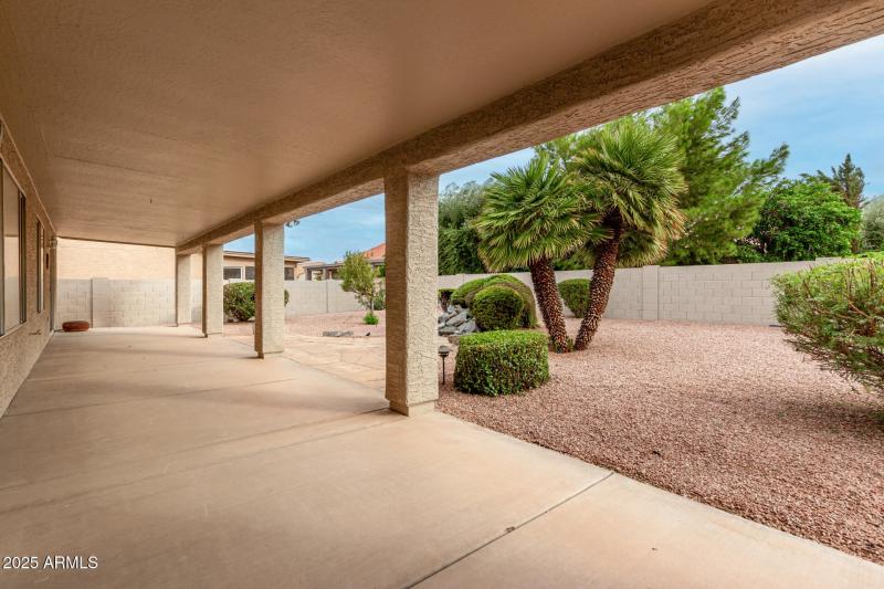 Covered extended patio
