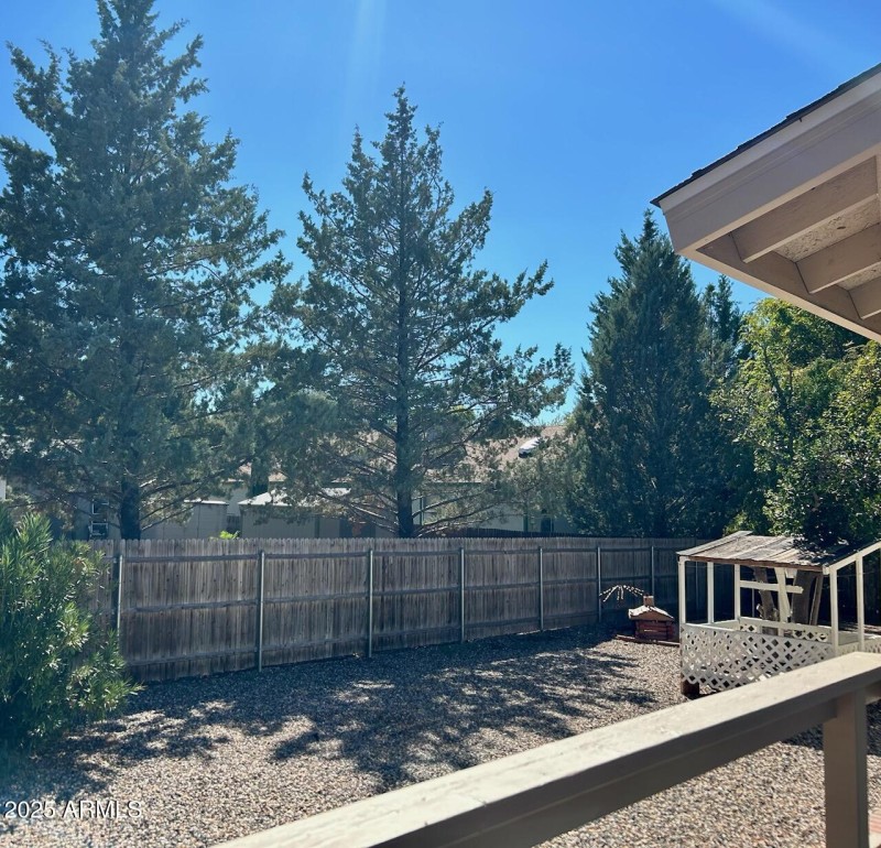 Lovely backyard with Pines & Garden