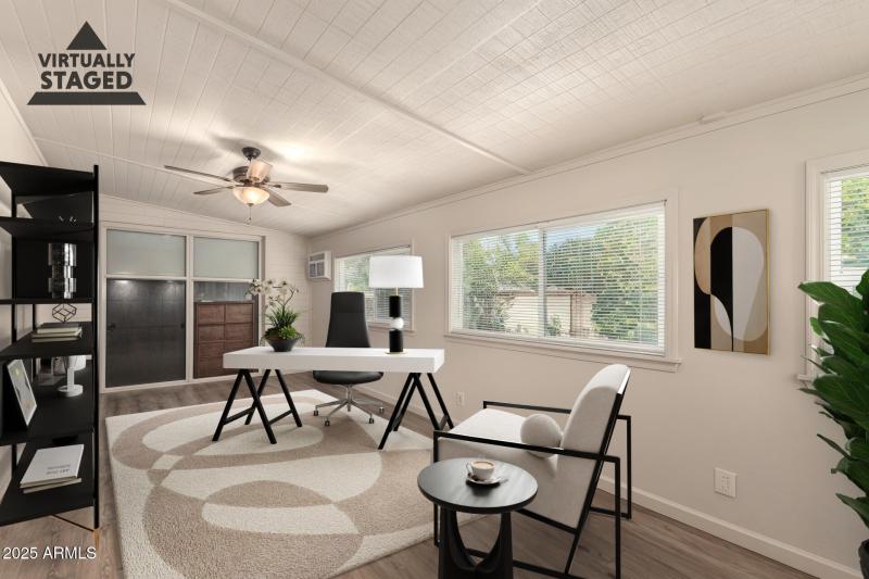 Den/Office virtually staged