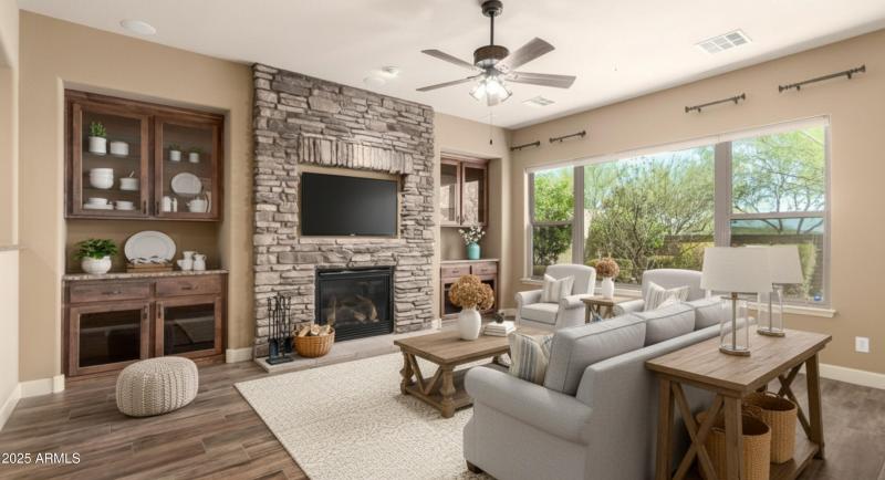 Family Room Virtual Staged