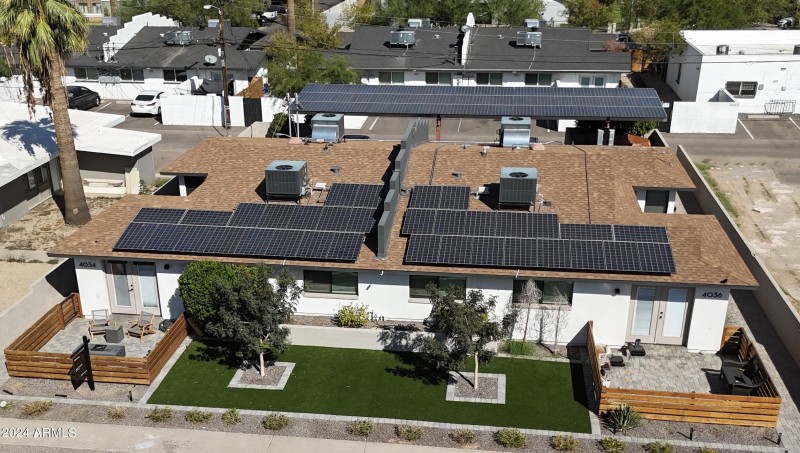 owned solar & coverd parking