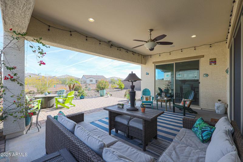 Large covered patio