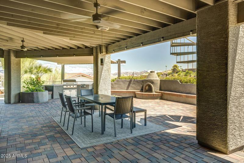 Patio with Planters and Pavers