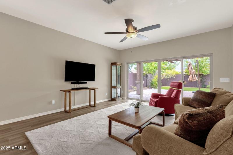 Living Room with Slider to Patio