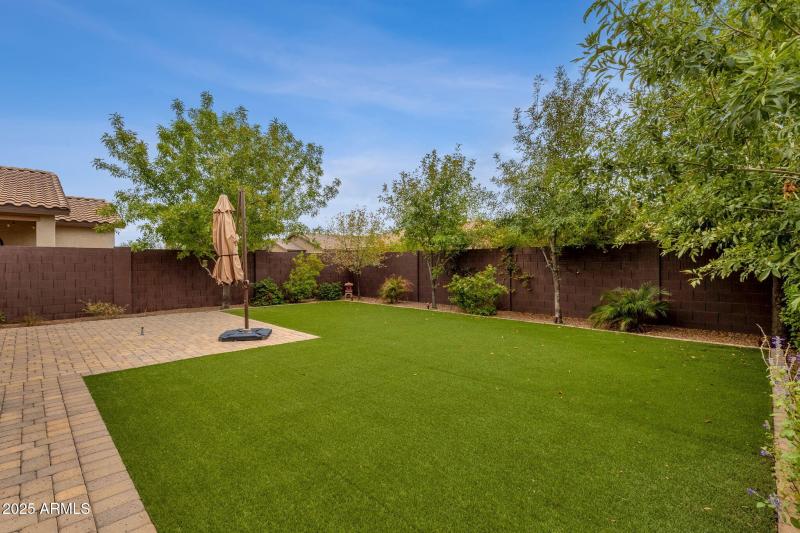 Spacious backyard