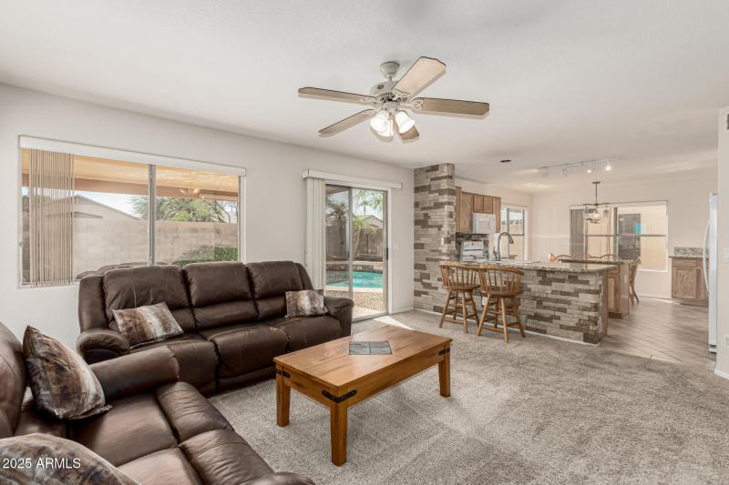 family room-kitchen