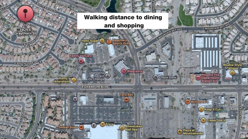Walking distance to dining and shopping