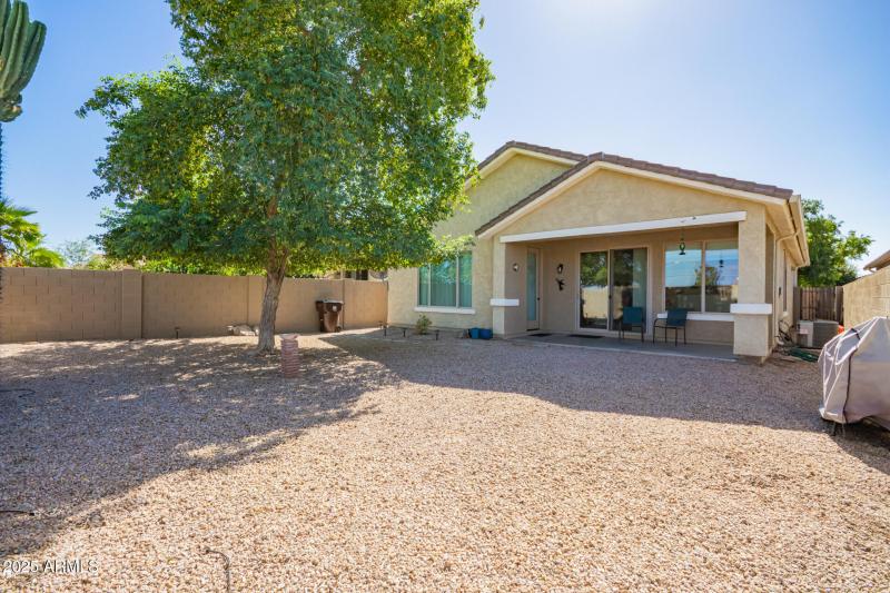spacious backyard