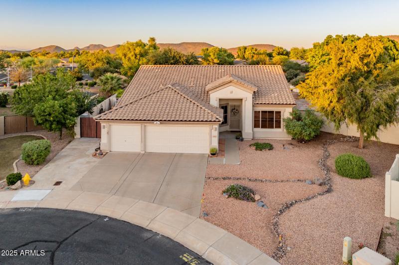Aerial view of home