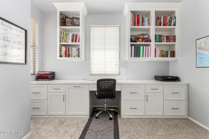 Built-in desk workspace