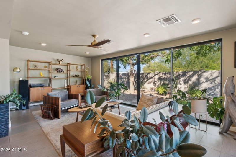 Floor-to-ceiling windows in living space