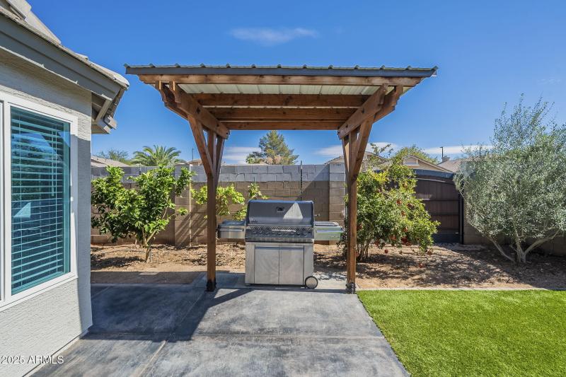 Covered BBQ area