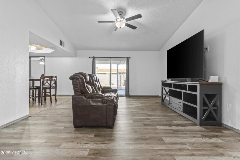 Great room looking toward backyard