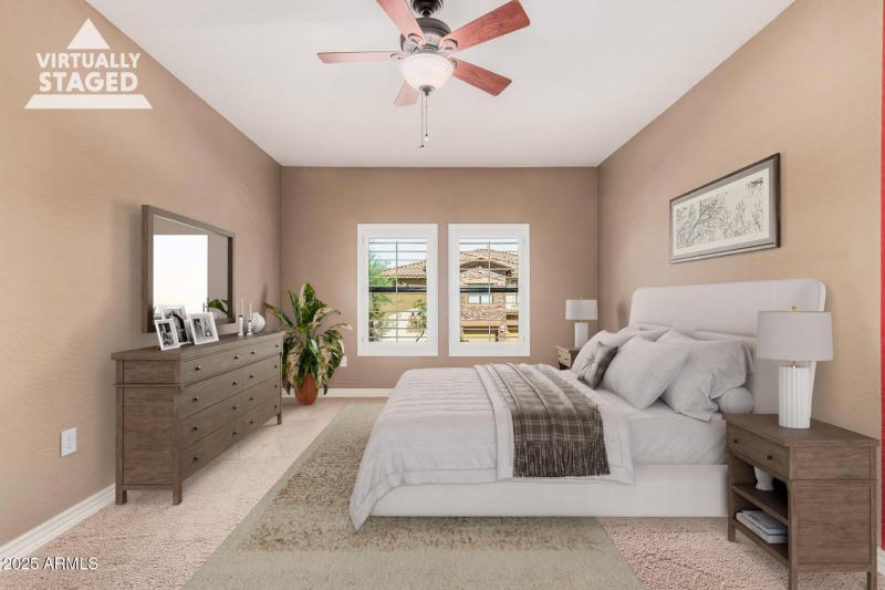 Primary Bedroom Staged