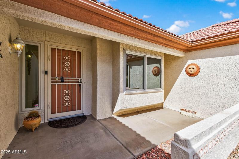 Entryway and front Patio