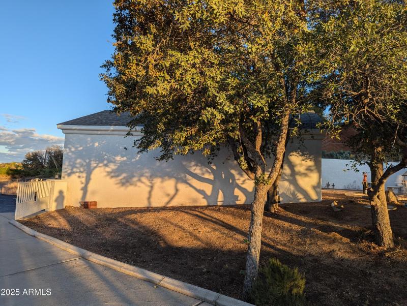 side of RV garage