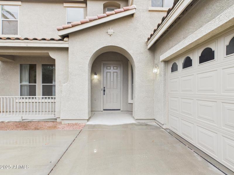 Arched front entry