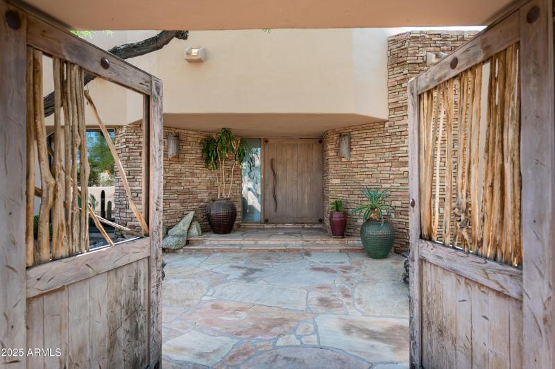 Old Wood Courtyard Doors