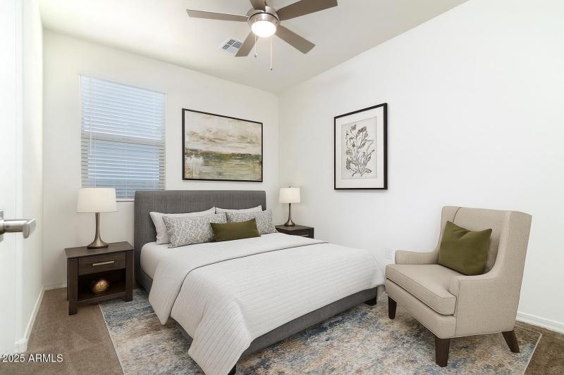 Virtually staged bedroom 2