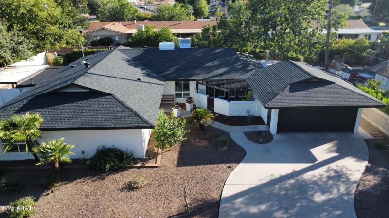 Patio drone view