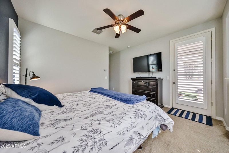Primary Bedroom with Backyard Acces Door
