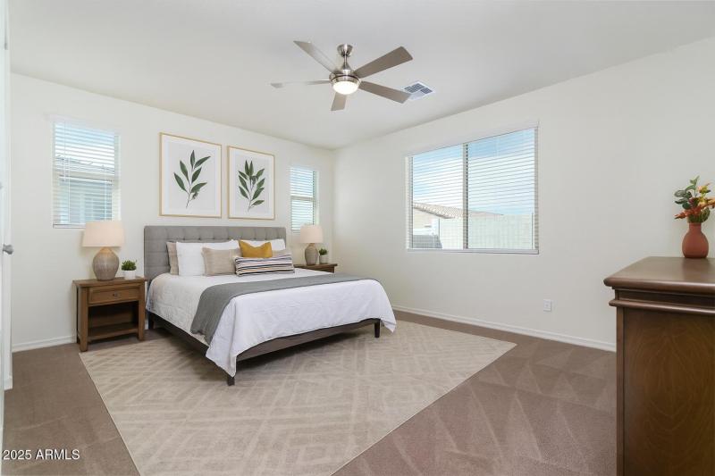 Virtually stage master bedroom