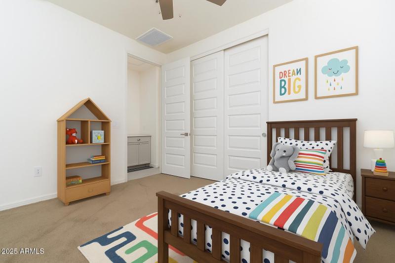 Virtually staged bedroom 2