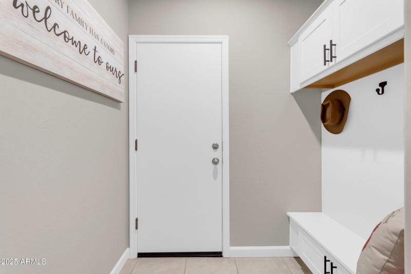 Mudroom Area off Garage Entry