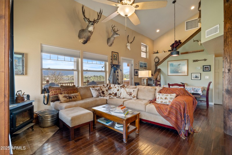 Great Room twd Stairs to Loft