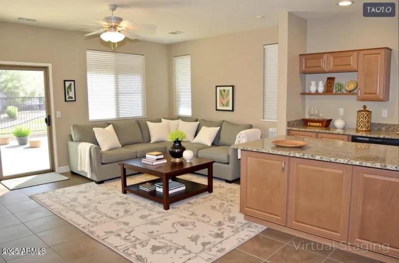 Sawmill Family Room staged