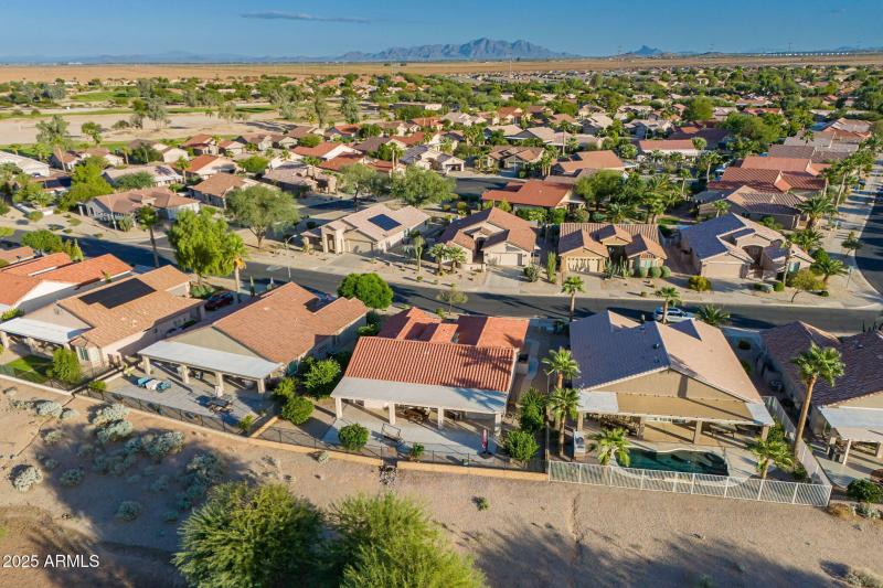 Aerial from golf course