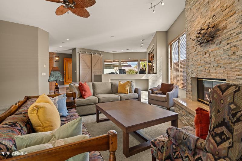 cozy fireplace