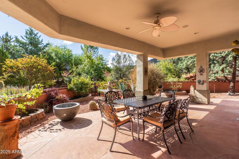 Covered back patio