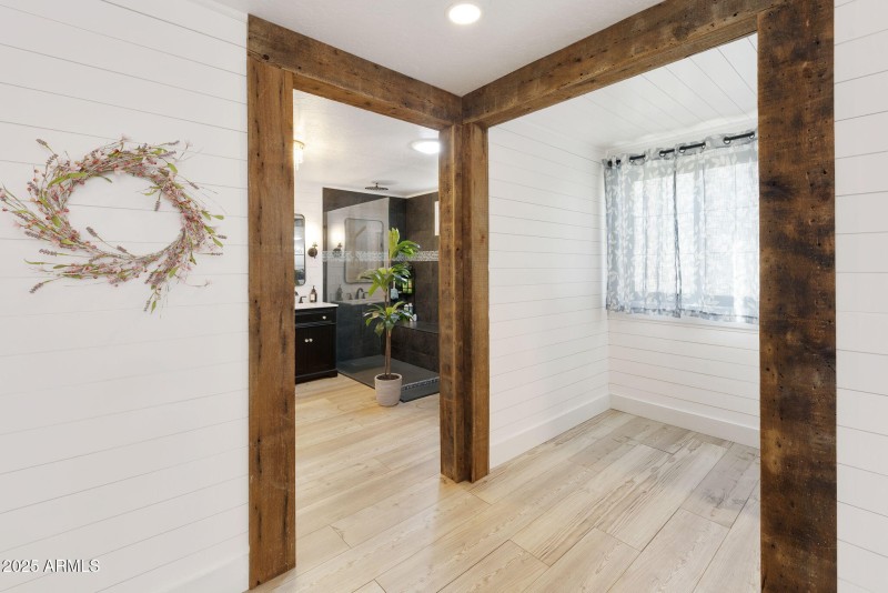Primary Bath Entry w/ Barnwood